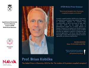 15.03.2023, 6:00 PM (!): Nobel Laureate Seminar: Brian Kobilka (Stanford University): Structural insights into G protein coupled receptor activation